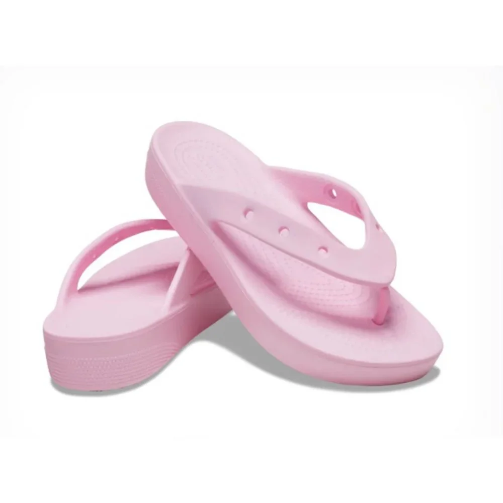 New Crocs Women's‎ Classic Platform Flip Flop Sandals Flamingo Pink US 9